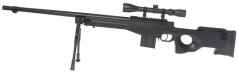 L96 AWS2, fekete, kétlábú állvány, távcső, továbbfejlesztett változat, Well, MB4402D