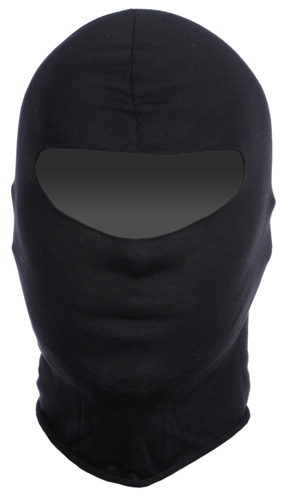 Taktikai balaclava, egy lyuk, pamut, fekete, ACM