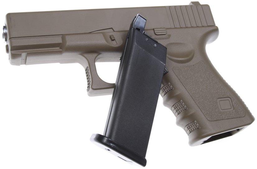 Glock 25, fém, TAN, Galaxy, A&K, G.15