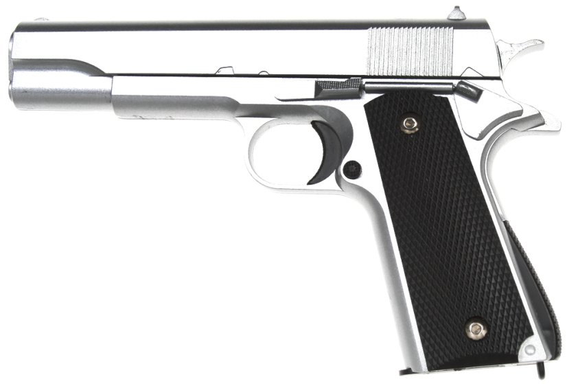 Colt M1911A1, fém, ezüst, Galaxy, A&K, G.13S