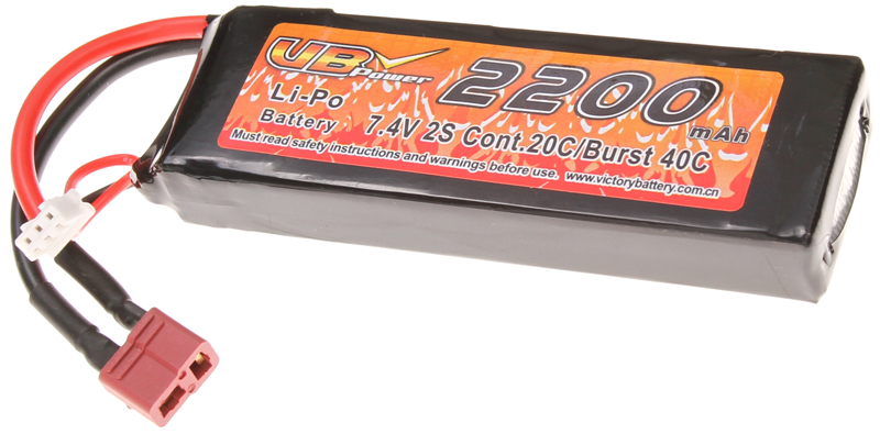 Battery, Li-Pol, 7.4V, 2200mAh, 20C, VB Power