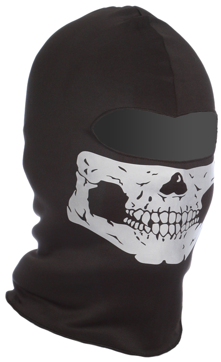 Balaclava Ghost, egy lyuk, fényvisszaverő faceskull, fekete, ACM