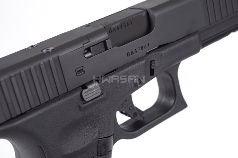 GHK Glock 17 Gen 5 MOS V2, Black, GBB, Umarex
