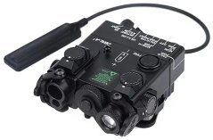 Pudełko PEQ DBAL-A2, latarka LED, laser, czarne, WADSN