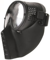Protective mask, with lens, small, black, ACM