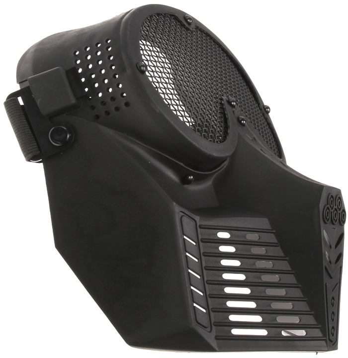 Protective mask, with mesh, small, black, ACM