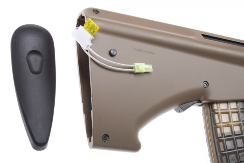 Steyr AUG A1 Phantom, hangtompító, TAN, Snow Wolf, SW-020-AM