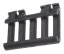 Low profile rails cover with wire loom, black, ACM