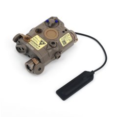 Pudełko AN/PEQ 15, latarka LED, laser, brązowy, WADSN