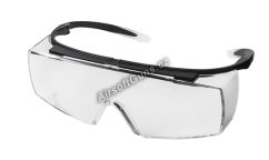 Glasses, super f OTG, clear, Uvex