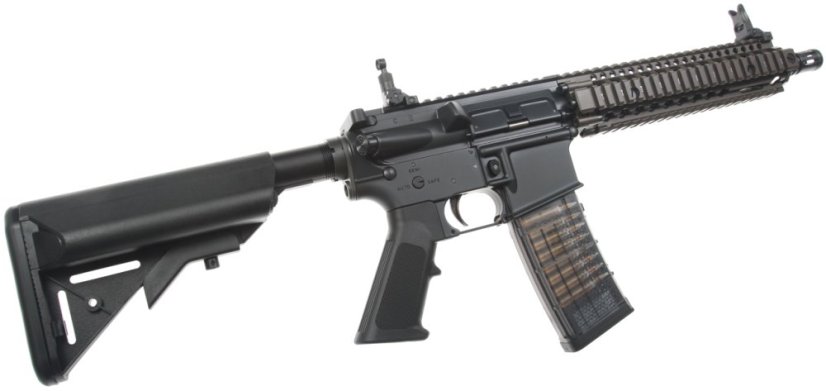 EMG Colt MK18 10.5 Inch Mod 1, DD RII, GBBR, Black/Brown Two Tone, Cyma CGS, COLT.1001