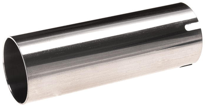 Polished stainless steel cylinder AK, smooth, O slot, SHS
