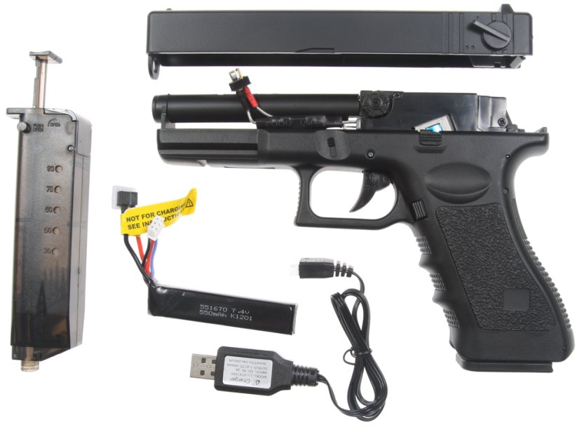 Glock 18C AEP, mosfet, Black, Cyma, CM.030S