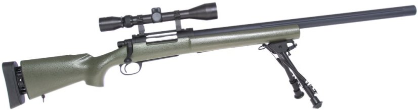M24 Socom OD, Military, bipod, scope, Snow Wolf, SW-04JG ++