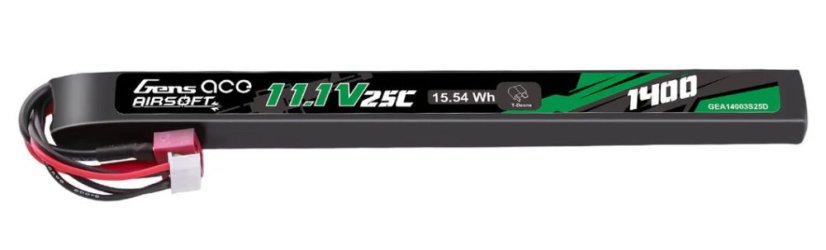 Battery Li-Po 11.1V, 1400 mAh, 25C, Gens Ace