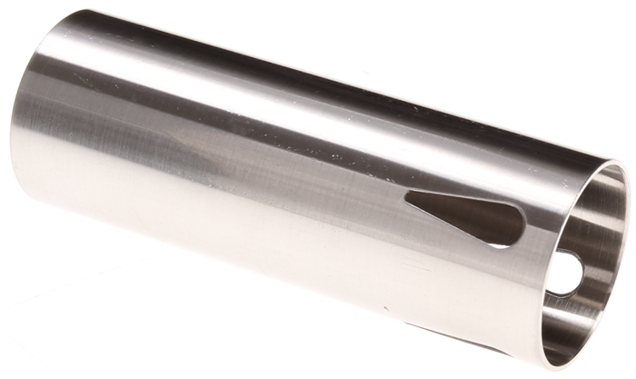 Polished stainless steel cylinder M4, smooth, V notch, SHS