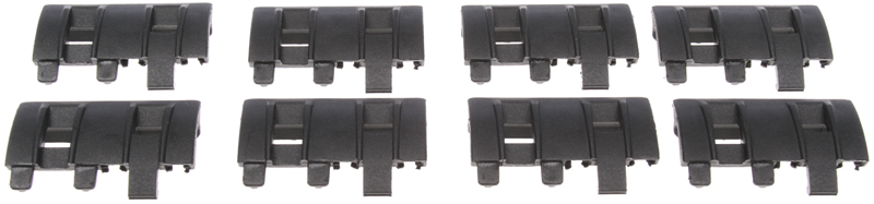 Rails cover set, XTM, black, 8pcs, Magpul PTS