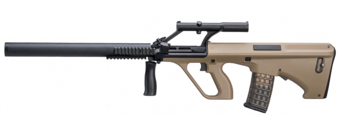 Steyr AUG A1 Phantom, hangtompító, TAN, Snow Wolf, SW-020-AM
