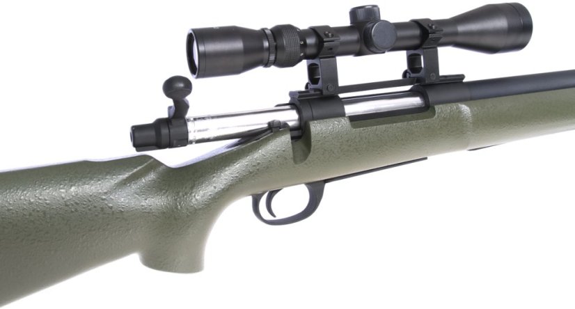 M24 Socom OD, Military, bipod, scope, Snow Wolf, SW-04JG ++