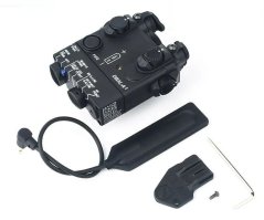 Pudełko PEQ DBAL-A2, latarka LED, laser, czarne, WADSN