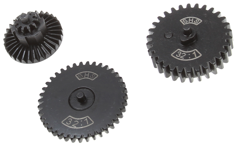 Set of gears, flat teeth, super high torque, 32:1, SHS